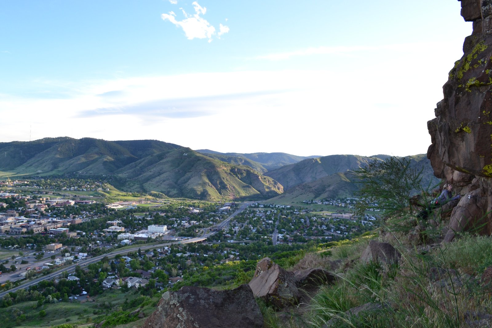 Golden laid out below the foothills